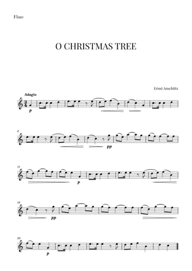 O Christmas Tree for Flute (arr. Cadenza Editions)