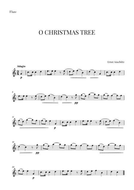 O Christmas Tree for Flute (arr. Cadenza Editions)