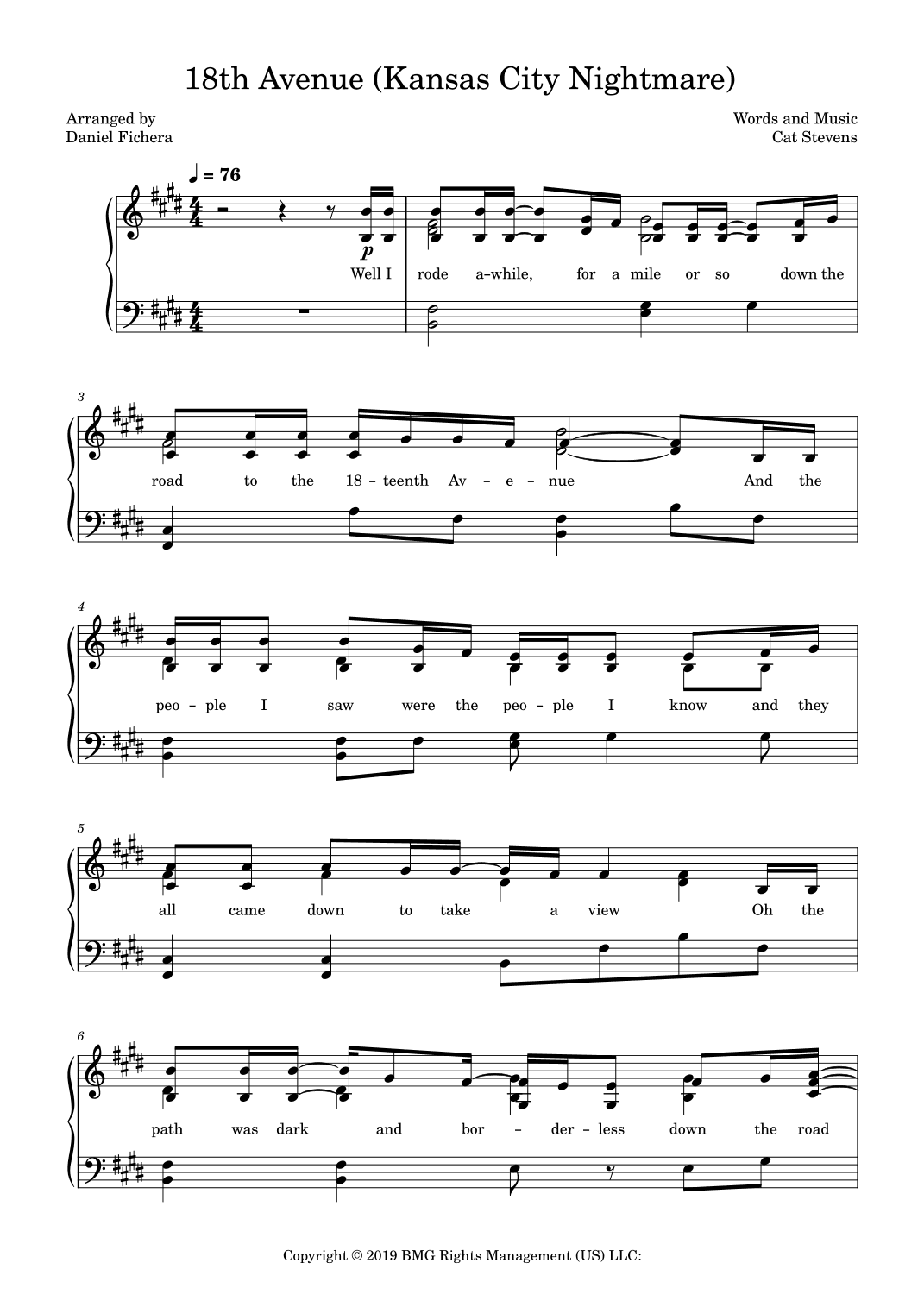 18th Avenue (arr. Daniel Fichera)