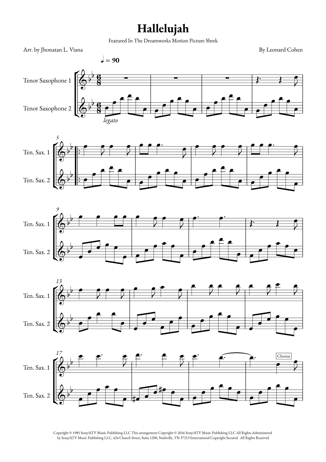 Hallelujah (arr. Jhonatan Lucio Viana)