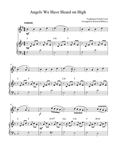 Angels We Have Heard On High (arr. Kaiserin Rebecca)