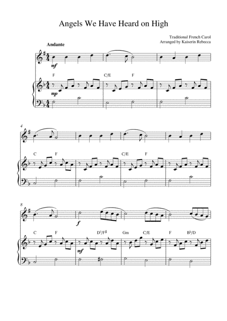 Angels We Have Heard On High (arr. Kaiserin Rebecca)