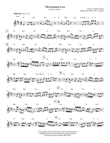 The Sweetest Love (arr. Marco Polo C. Ignacio)