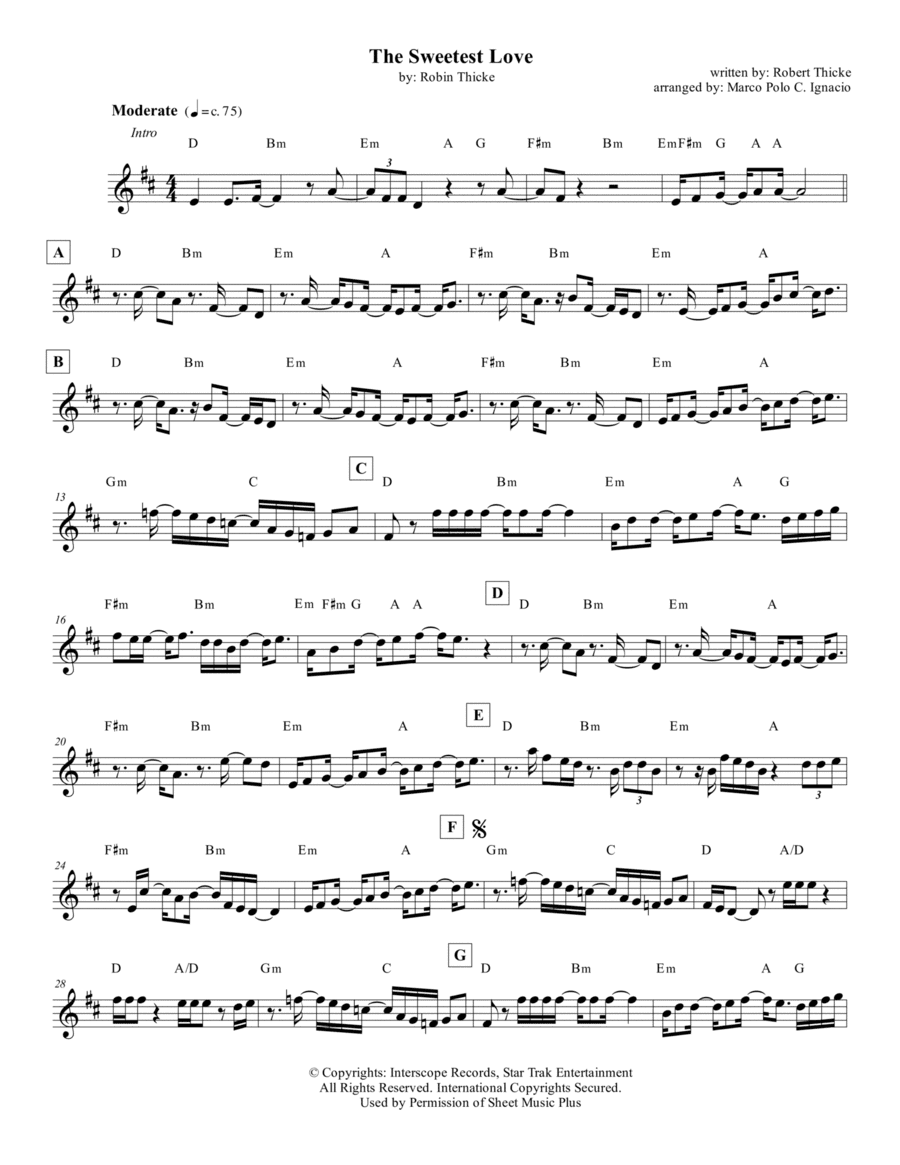 The Sweetest Love (arr. Marco Polo C. Ignacio)