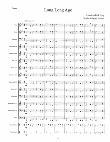 Long Long Ago--Concert Band Set (arr. Charles Edward Holmes)