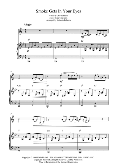 Smoke Gets In Your Eyes (arr. Kaiserin Rebecca)