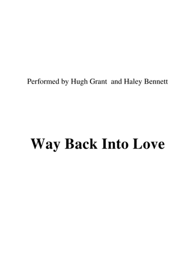 Way Back Into Love (arr. Ronn M)