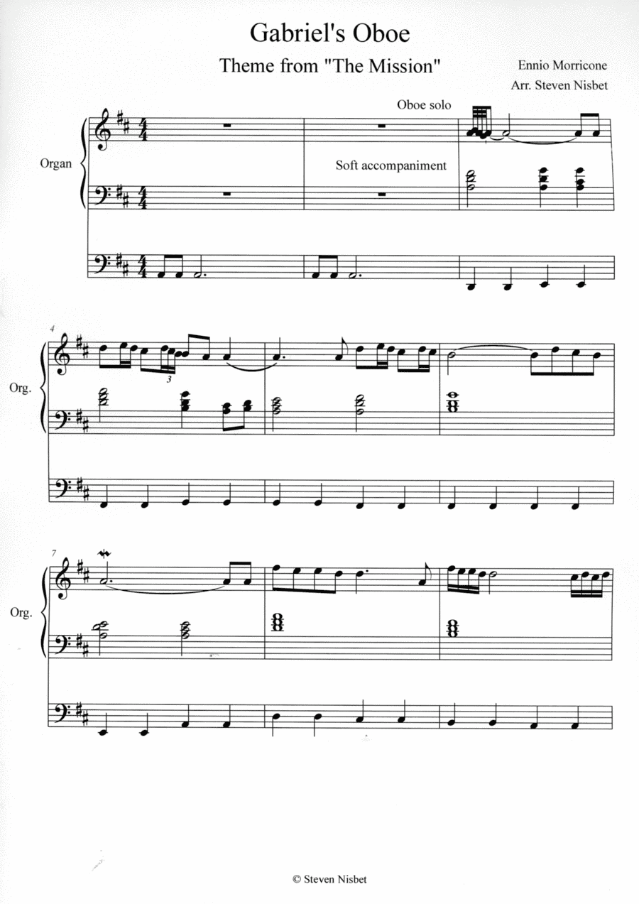 Gabriel's Oboe (arr. Steven Nisbet)