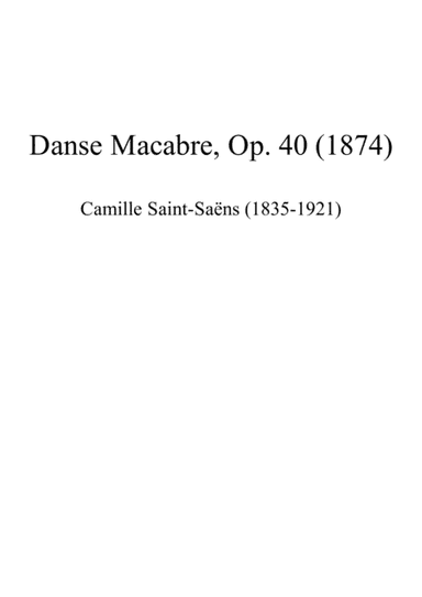 Danse Macabre (Op. 40) (arr. Douglas Brooks-Davies)