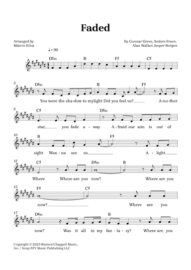Faded (arr. Márcio Silva)