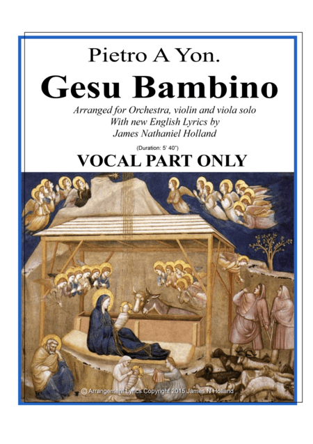 Gesu Bambino Vocal Part only with New English Lyrics (arr. James Nathaniel Holland)