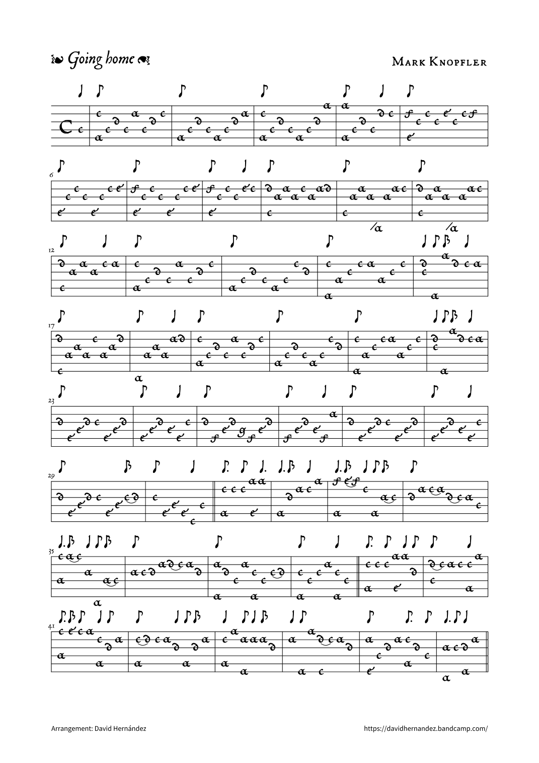 Going Home (theme From "local Hero") (arr. David Hernández)