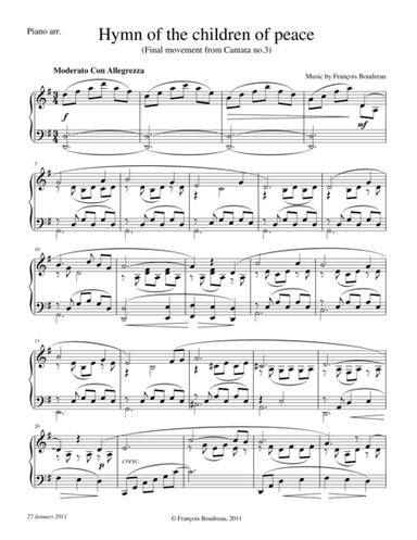 Hymn of the children of peace