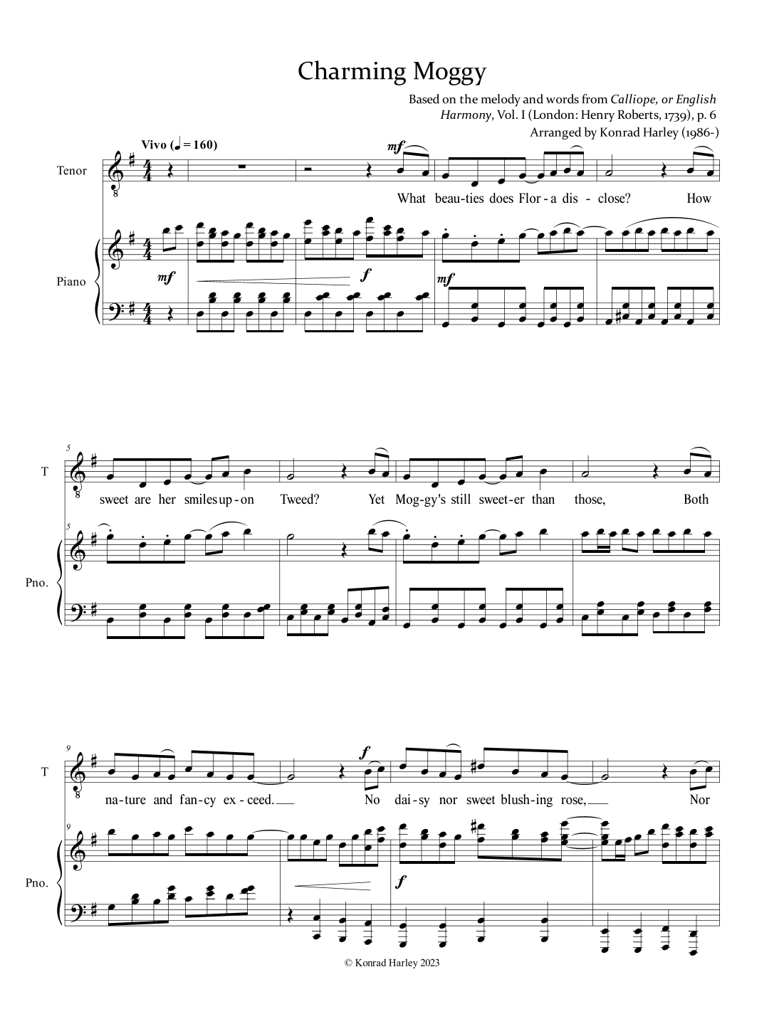 Charming Moggy (arr. Konrad Harley)
