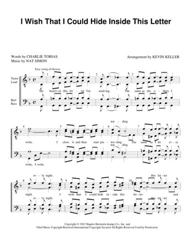 I Wish That I Could Hide Inside This Letter (arr. Kevin Keller)