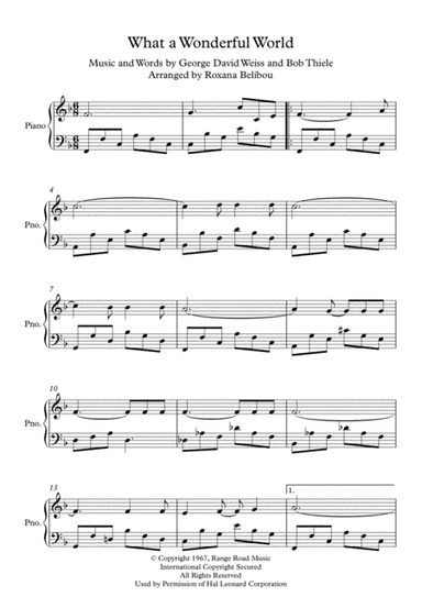 What A Wonderful World (arr. Roxana Belibou)