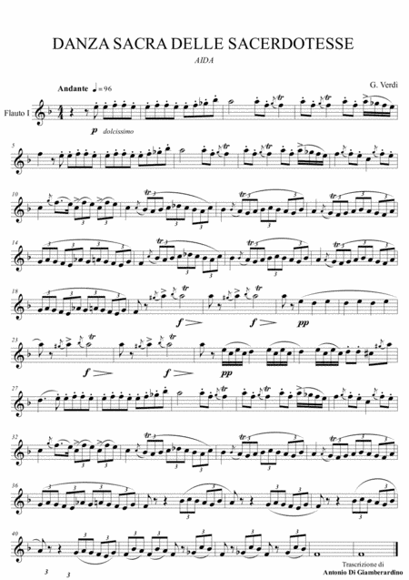 Aida - Sacred Dance of the Priestesses - CFLUTE CHOIR (arr. Antonio Di Giamberardino)