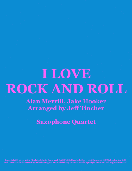I Love Rock 'n Roll (arr. Jeff Tincher)