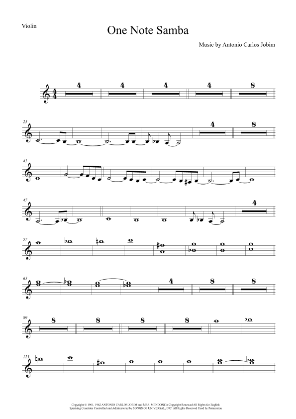 One Note Samba (samba De Uma Nota So) (arr. Anderson Quevedo)