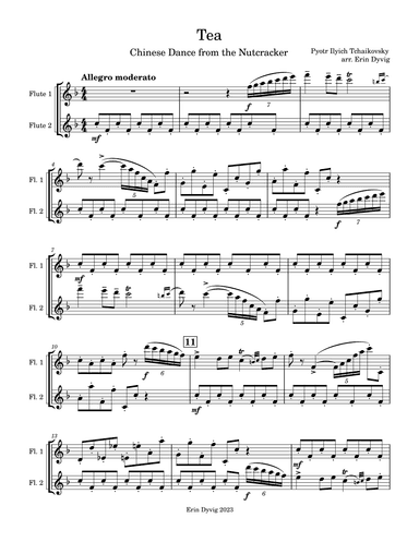 "Tea" Chinese Dance from the Nutcracker (arr. Erin Dyvig)