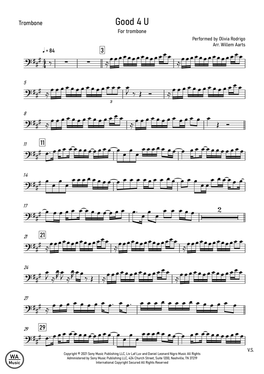 Good 4 U (arr. Willem Aarts)
