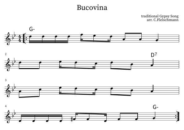 Bucovina (arr. Christoph Fleischmann)