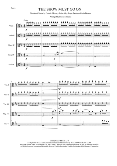 The Show Must Go On (arr. Inacio Saldanha)