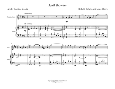 April Showers (arr. Dominic Meccia)