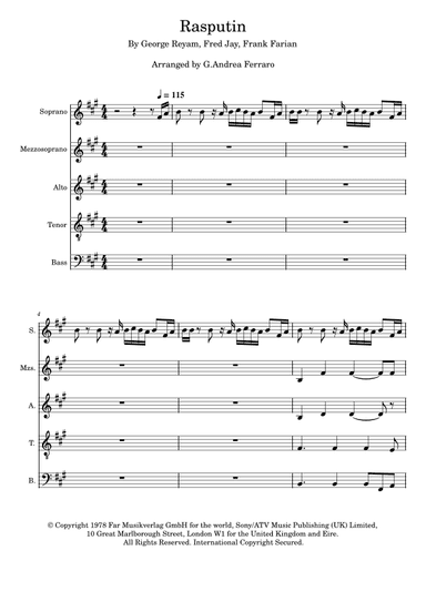 Rasputin (arr. Giuseppe Andrea Ferraro)