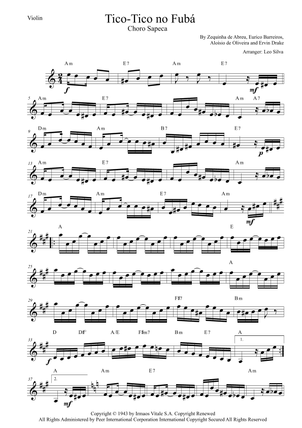 Tico Tico (tico Tico No Fuba) (arr. Leo Silva)