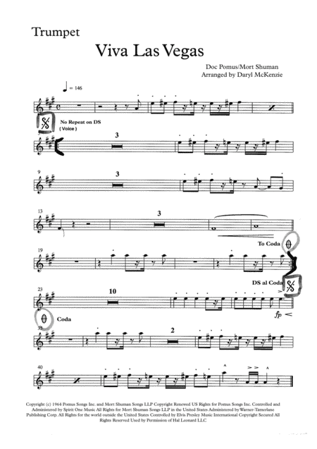 Viva Las Vegas  from VIVA LAS VEGAS (arr. Daryl McKenzie)