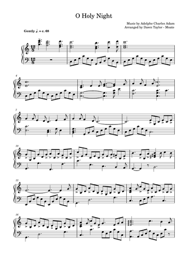 O Holy Night (arr. Dawn Taylor - Moate)