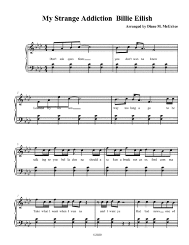 My Strange Addiction (arr. Diane M. McGahee)