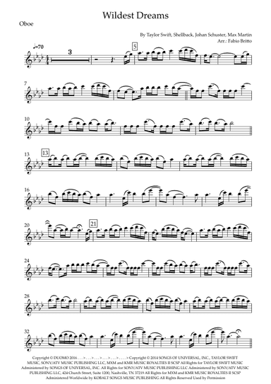 Wildest Dreams (arr. Fabio Britto)