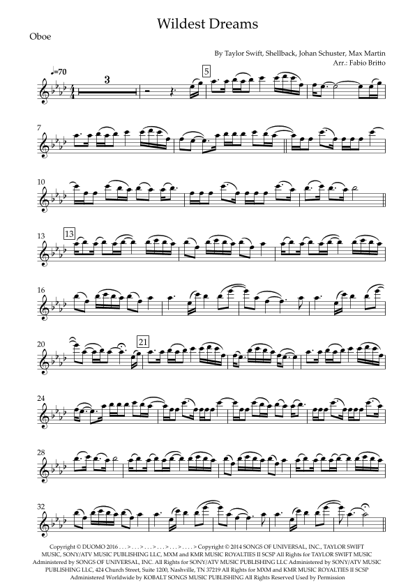 Wildest Dreams (arr. Fabio Britto)