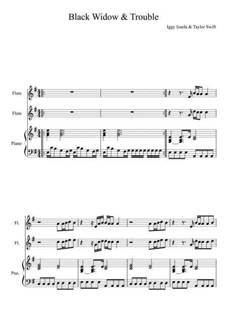 Black Widow & I Knew You Were Trouble - Flute Duet (arr. Amla Peri)
