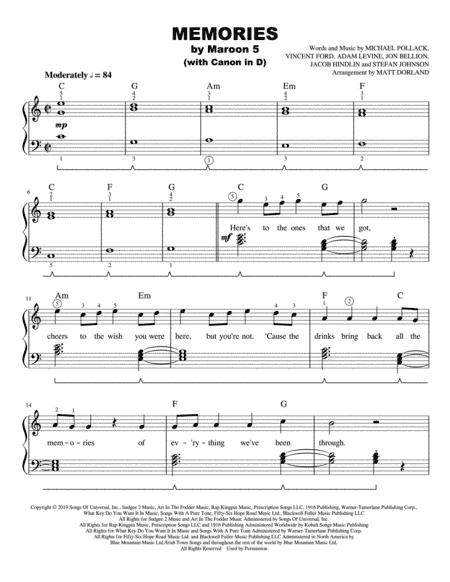 Memories (arr. Matt Dorland)