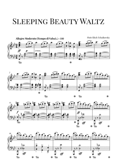 Tchaikovsky: Sleeping Beauty Waltz (Advanced Piano) (arr. Cadenza Editions)