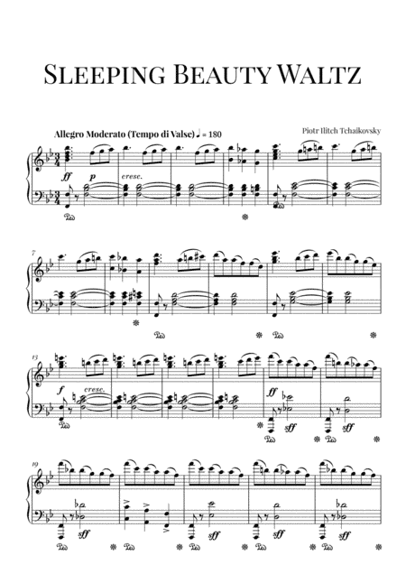 Tchaikovsky: Sleeping Beauty Waltz (Advanced Piano) (arr. Cadenza Editions)
