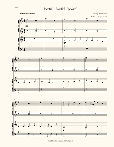 Joyful, Joyful (arr. Ellen Foncannon Stephenson)