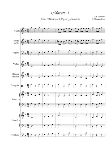 Music for the royal fireworks: Minuetto 1 (arr. Ester Alessandrini)