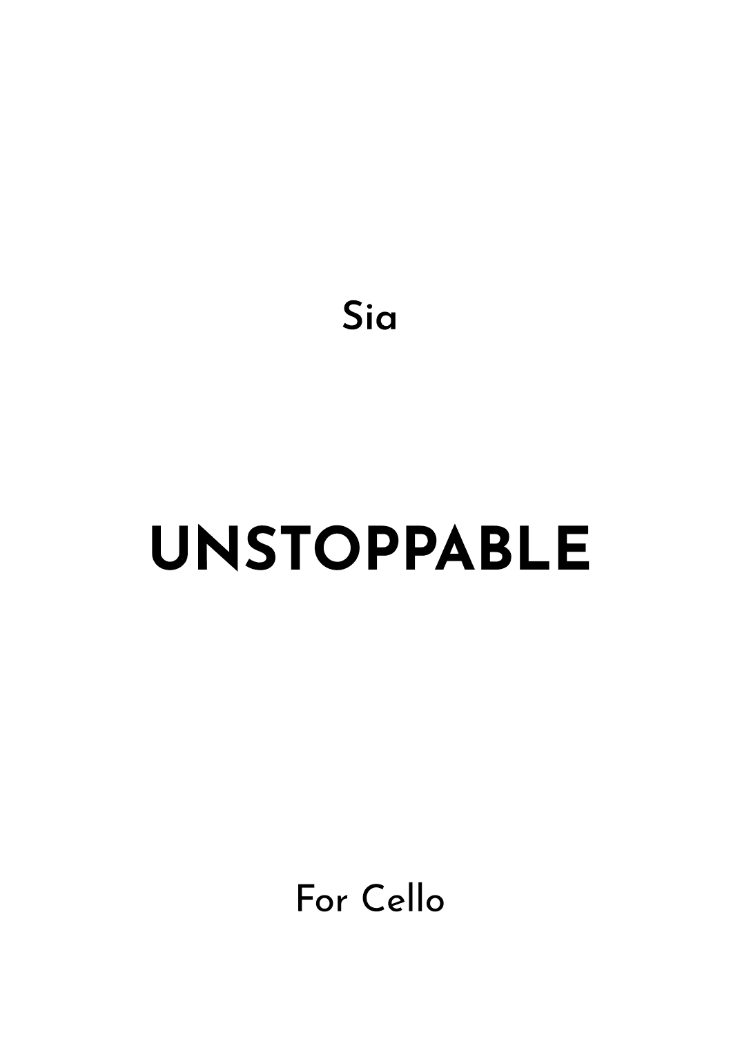 Unstoppable (arr. Jireh J.)