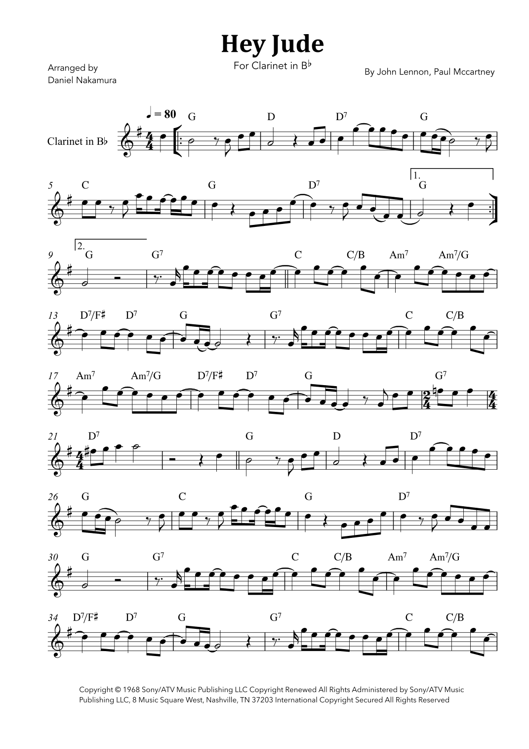 Hey Jude (arr. Daniel Nakamura)