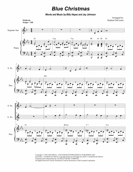 Blue Christmas (arr. Stephen DeCesare)
