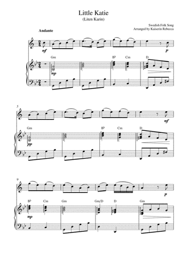 Little Katie  (Liten Karin) (arr. Kaiserin Rebecca)