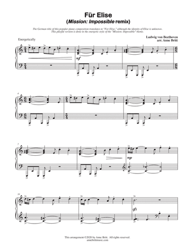 Für Elise ("Mission: Impossible" remix) (arr. Anne Britt)