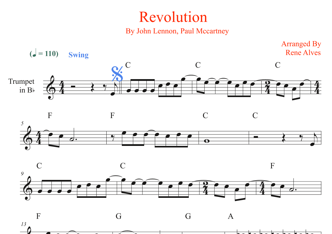 Revolution (arr. Rene Alves)