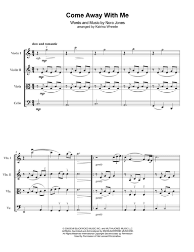 Come Away With Me (arr. Katrina Wreede)