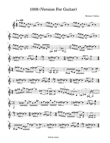 1008 (Version For Guitar)