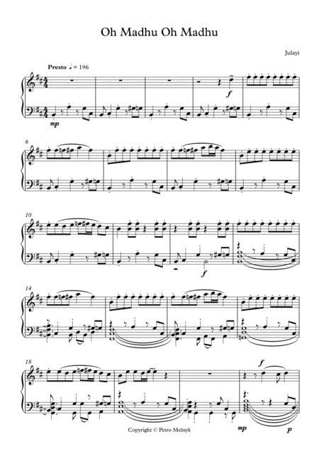 Oh Madhu – Julayi (arr. Nazar Kornienko)